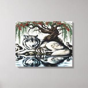 Moonlit Enchantment in the Mystic Forest20x16 Canvas Print