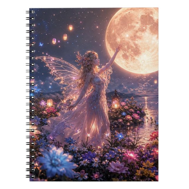 Moonlit Fairy Dreams Spiral Notebook (Front)