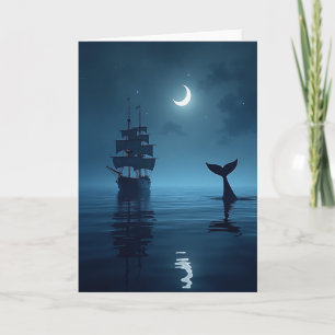Moonlit Fathers Day Sailing Card