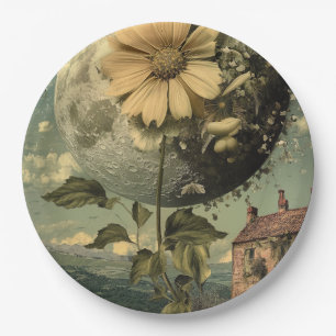 Moonlit Flower & Vintage Charm Paper Plate