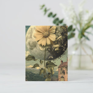 Moonlit Flower & Vintage Charm Postcard