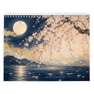Moonlit Flowers: Japanese Calendar Art