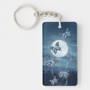 Moonlit Flutter Key Ring