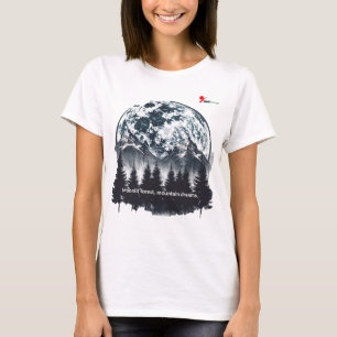 Moonlit Forest Mountain Dreams T-Shirt