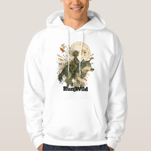 Moonlit Forest Wolf Hoodie