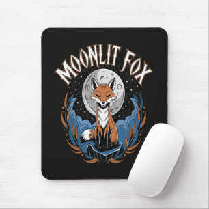 Moonlit Fox Celestial Night Mouse Mat