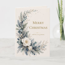 Moonlit Garden Elegant Crescent Merry Christmas
