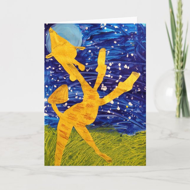 Moonlit Giraffe - Artwork by Carter - Age 7 Card (Front)