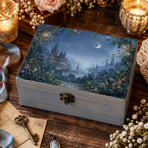 Moonlit Glowing Gothic Fantasy Citadel Tissue Paper