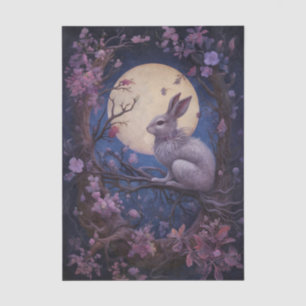 Moonlit Gothic Bunny Fantasy Tissue Paper