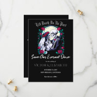 Moonlit Gothic Skeleton & Rose Wedding