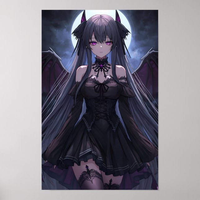 Moonlit Gothic Succubus Poster (Front)