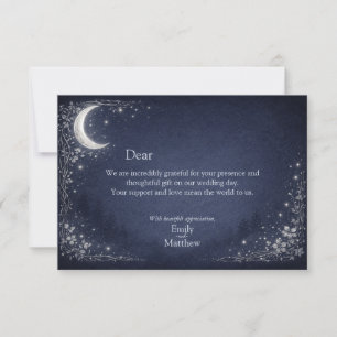 Moonlit Grove Celestial Woodland Wedding Thank You Card
