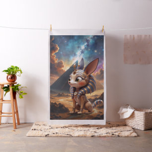 Moonlit Guardian of the Ancient Sands. Fabric