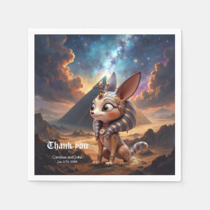 Moonlit Guardian of the Ancient Sands Napkin