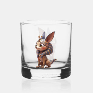 Moonlit Guardian of the Ancient Sands. Whiskey Glass