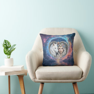 Moonlit Guardian of the Eternal Heart. Cushion