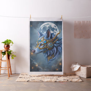 Moonlit Guardian of the Sapphire Veil. Fabric