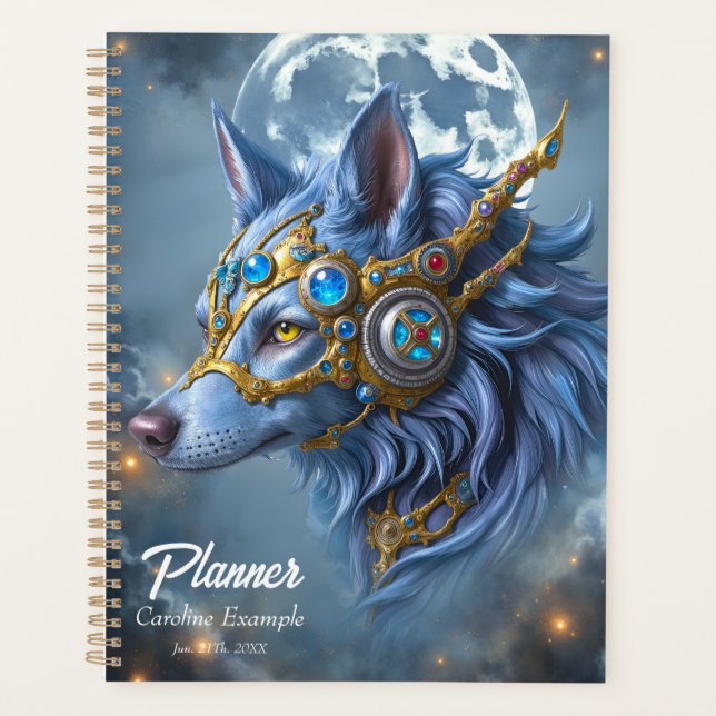 Moonlit Guardian of the Sapphire Veil.  Planner (Front)