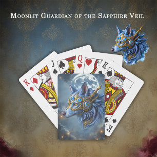 Moonlit Guardian of the Sapphire Veil. Playing Cards