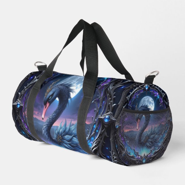Moonlit Guardian – Swan of the Quiet Light.  Duffle Bag (Right Corner)