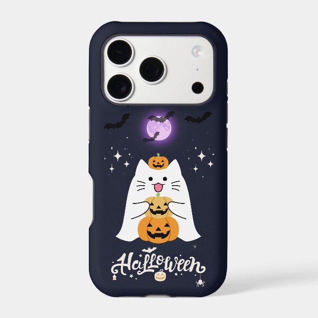 Moonlit Halloween Cat – Spooky & Sweet Night (Back)