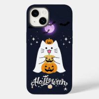 Moonlit Halloween Cat – Spooky & Sweet Night