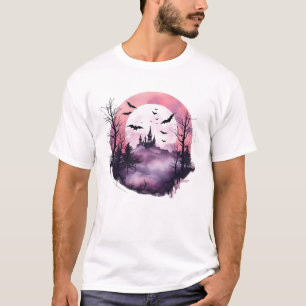 Moonlit Haunt: Creepy Apparel & Decor T-Shirt