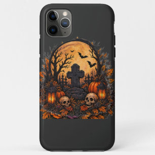 Moonlit Haunted Graveyard Gothic Halloween Cemeter iPhone 11 Pro Max Case
