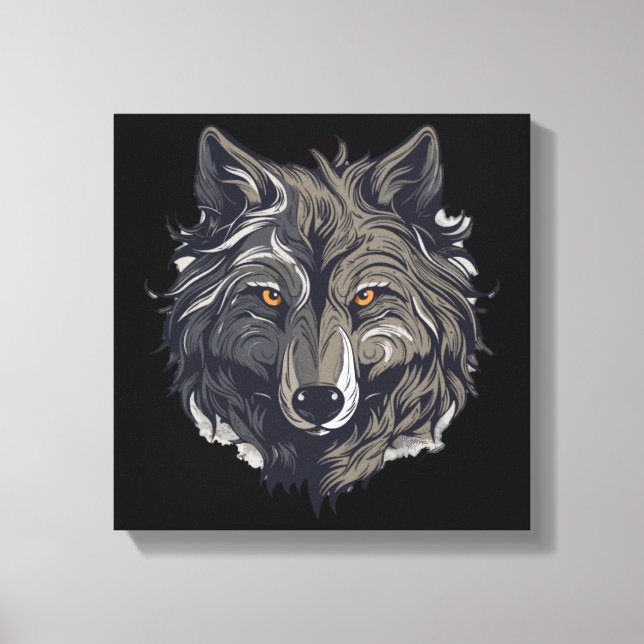 Moonlit Hunt Canvas Print (Front)