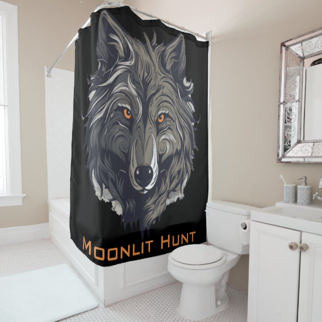 Moonlit Hunt Shower Curtain (In Situ)