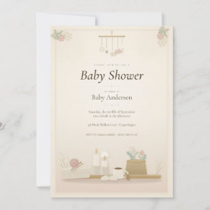 Moonlit Hygge Baby Shower Invitation
