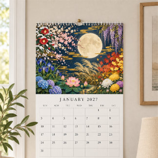 Moonlit Japanese Botanical Calendar