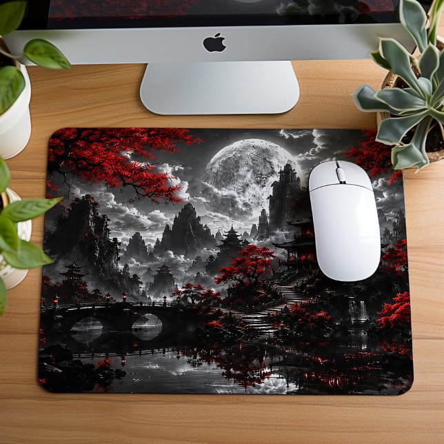 Moonlit Japanese Garden Fantasy Mouse Mat (Creator Uploaded)