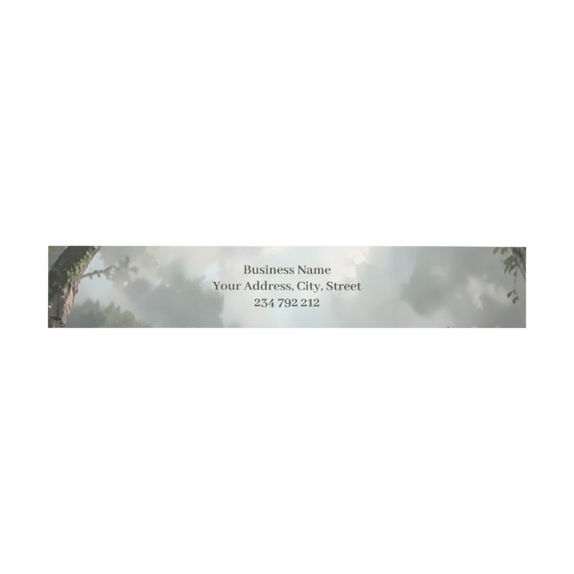 Moonlit Keeper of Clockwork Light. Invitation Belly Band (Flat)