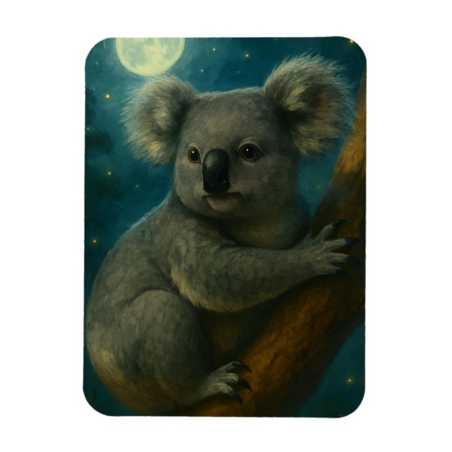 Moonlit Koala Perch Magnet (Vertical)