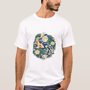 Moonlit Koi and Water Lily Classic T-Shirt