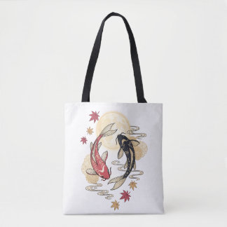 Moonlit Koi Spirit Garden Tote Bag