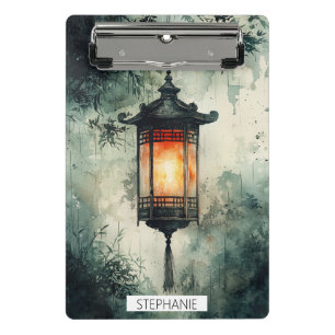 Moonlit Lantern Sumi-E Watercolor (3) Mini Clipboard