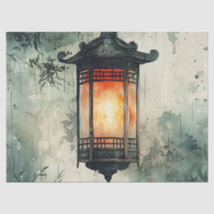 Moonlit Lantern Sumi-E Watercolor (3) Tissue Paper