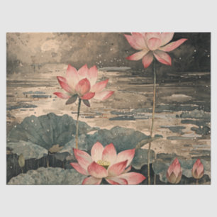 Moonlit Lotus Lake (3) Tissue Paper