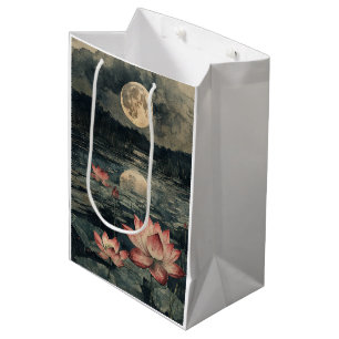 Moonlit Lotus Lake (4) Medium Gift Bag