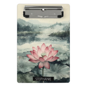 Moonlit Lotus Lake (9) Mini Clipboard