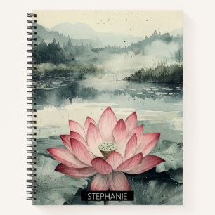 Moonlit Lotus Lake (9) Notebook