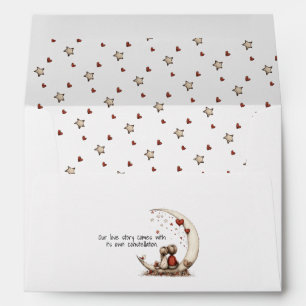 Moonlit Love Story Illustration  Envelope