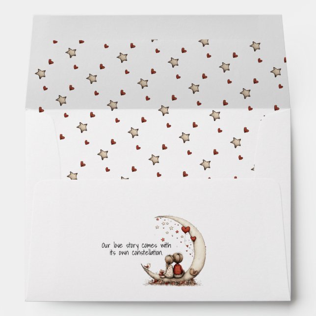 Moonlit Love Story Illustration  Envelope (Back (Bottom))