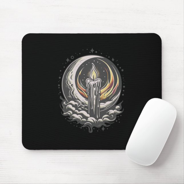 Moonlit Magic-Black BG Mouse Mat (With Mouse)