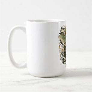 Moonlit Magic Luna Moth Botanical Coffee Mug