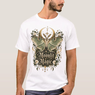 Moonlit Magic Luna Moth Botanical T-Shirt