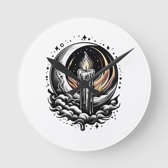 Moonlit Magic Round Clock (Front)